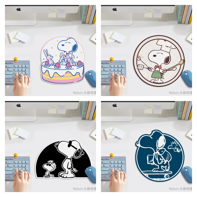 Desk Setup Girly - Snoopy anime peripheral cute anti-slip mouse