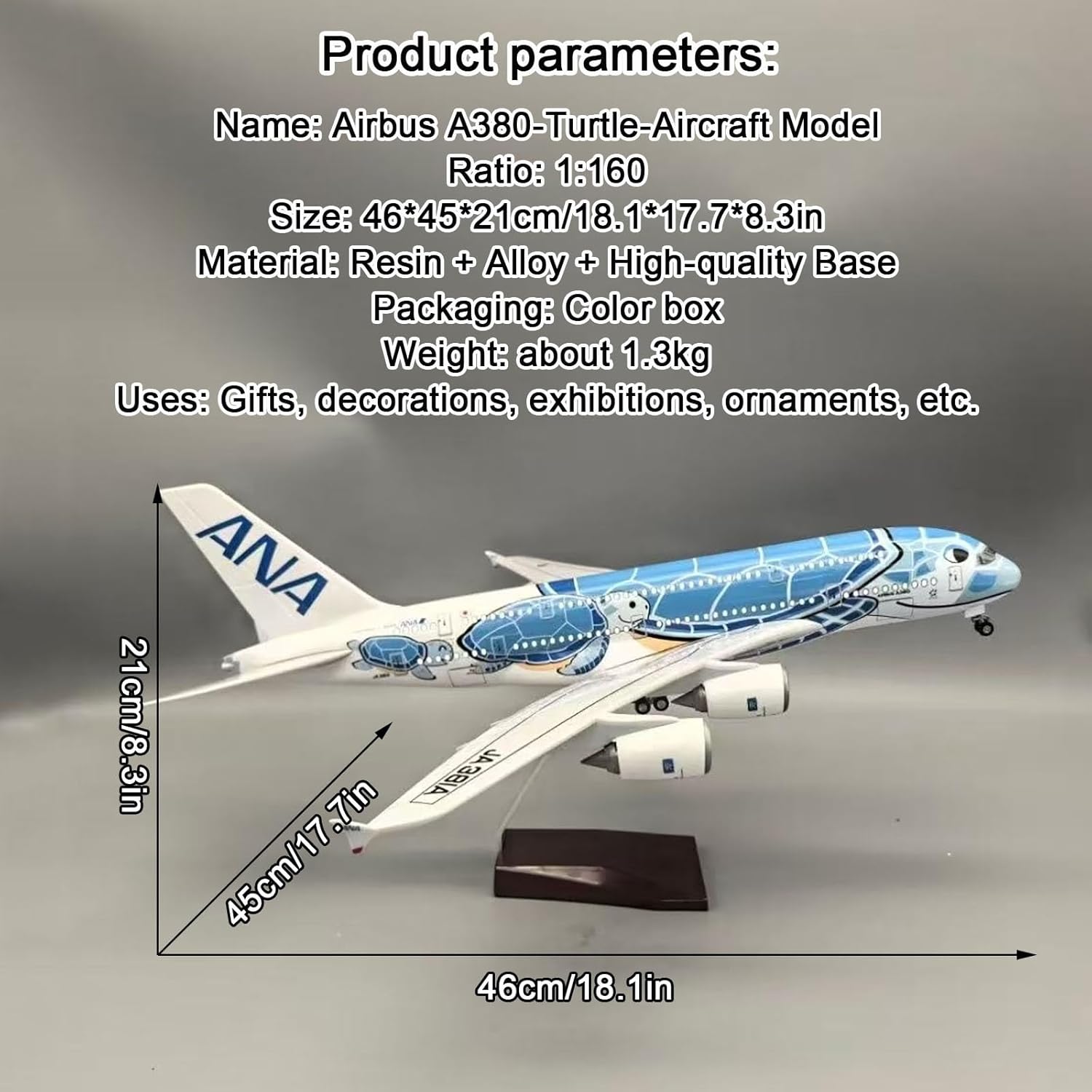 1/160 Scale Aircraft A380 Air  – Desk Setup Modern recenzja i cena