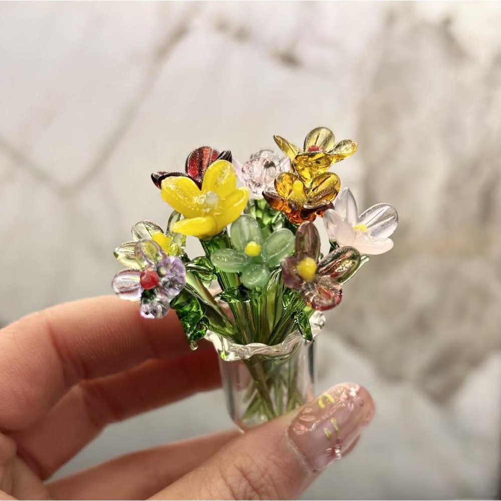 1 PC Handmade Glass Floral Bou – Desk Setup Modern recenzja i cena