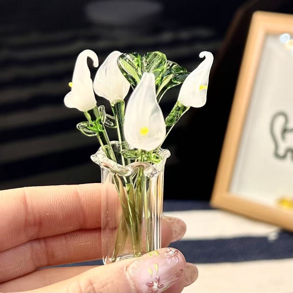 1 PC Handmade Glass Floral Bou – Desk Setup Modern recenzja i cena
