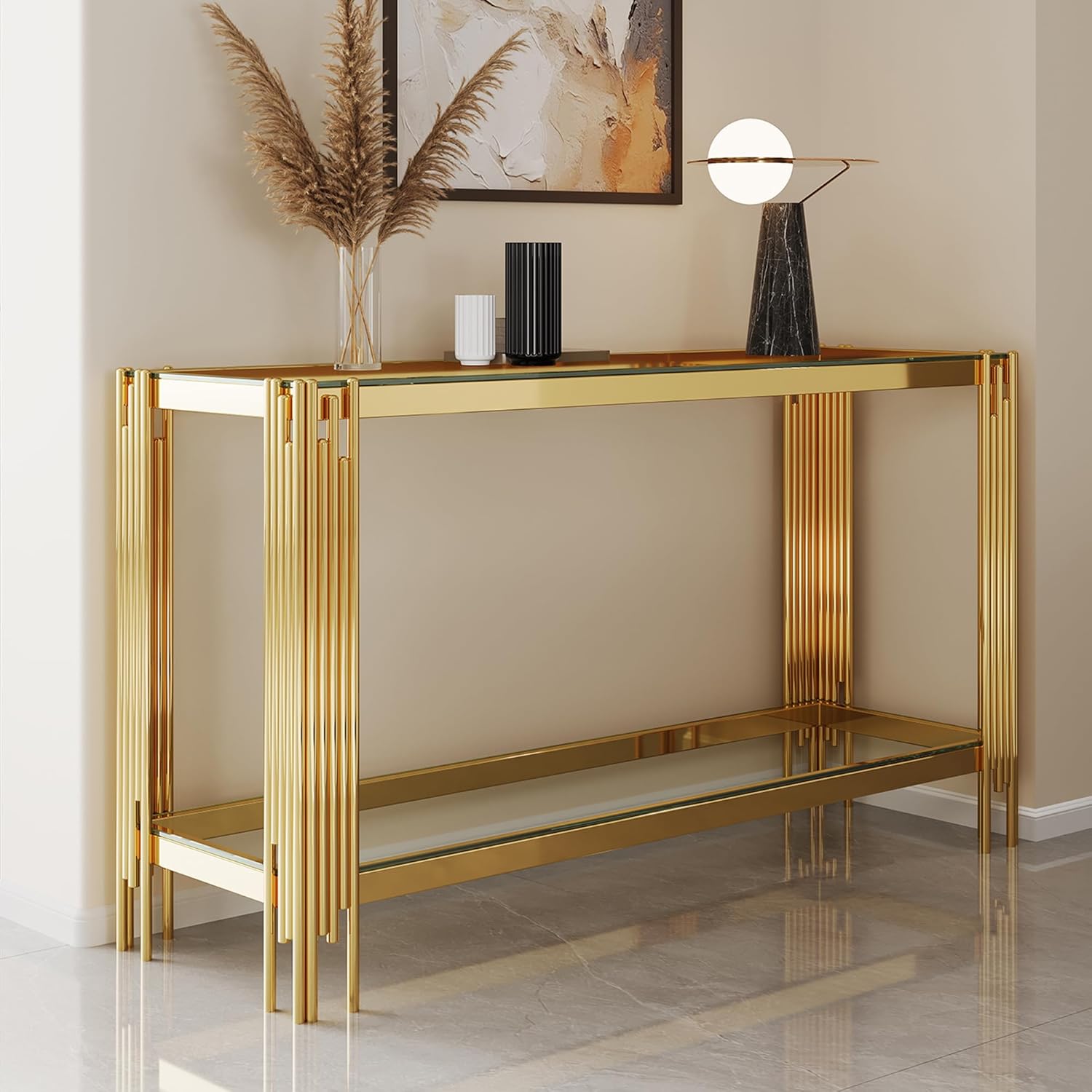 Glass Console Table, Modern En – Desk Setup Modern recenzja i cena