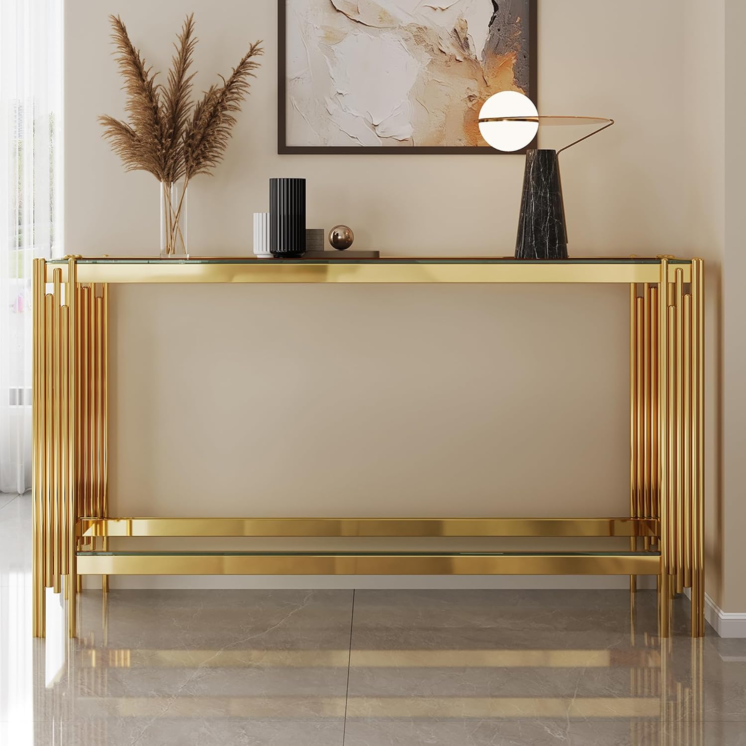Glass Console Table, Modern En – Desk Setup Modern recenzja i cena