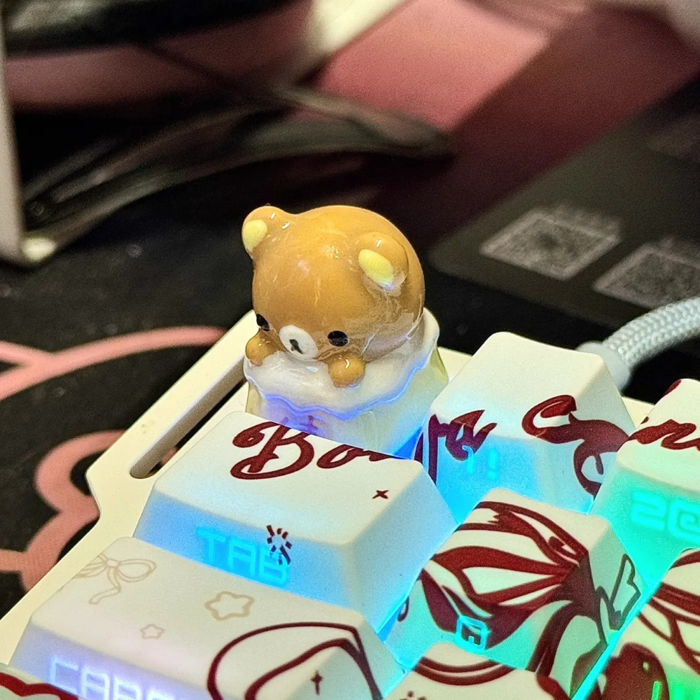 Kawaii Rilakkuma Keycaps Relax – Desk Setup Girly recenzja i cena
