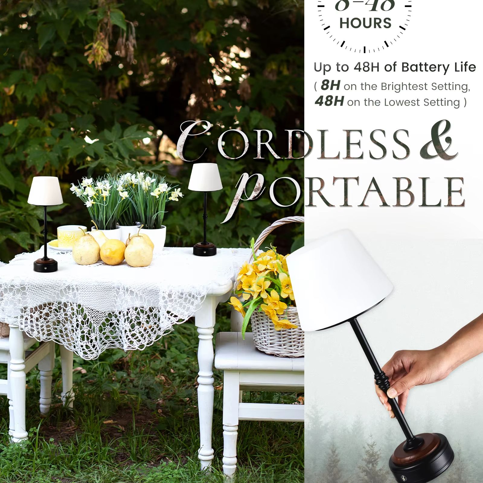 Cordless Table Lamps Set of  5 – Desk Setup Modern recenzja i cena