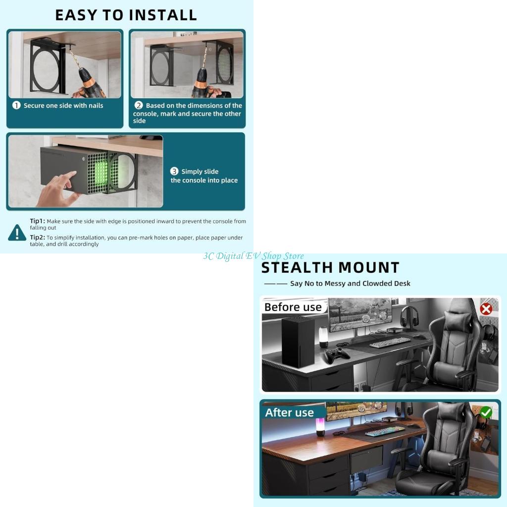 E74D Metal Under Desk Organize – Gaming Desk Setup Xbox recenzja i cena