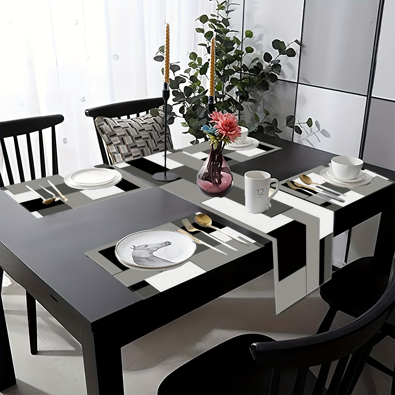 VIKAMA 5/7PC Geometric Placema – Desk Setup Modern recenzja i cena