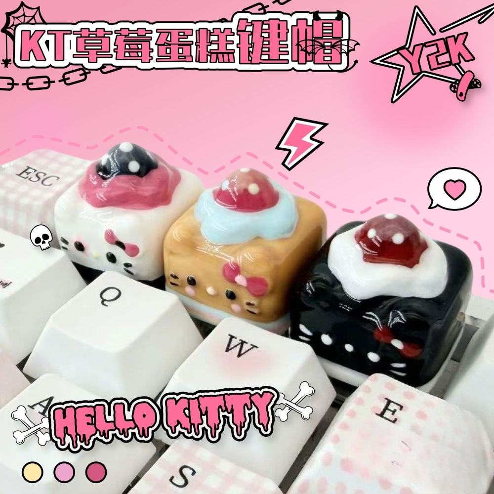 Y2K Kawaii Keycaps Hello Kitty – Desk Setup Girly recenzja i cena