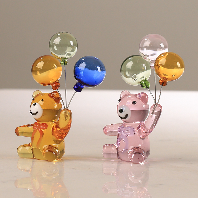 Crystal Bear Figurine with Thr – Desk Setup Modern recenzja i cena