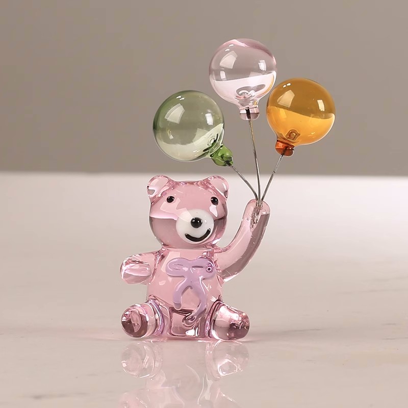 Crystal Bear Figurine with Thr – Desk Setup Modern recenzja i cena