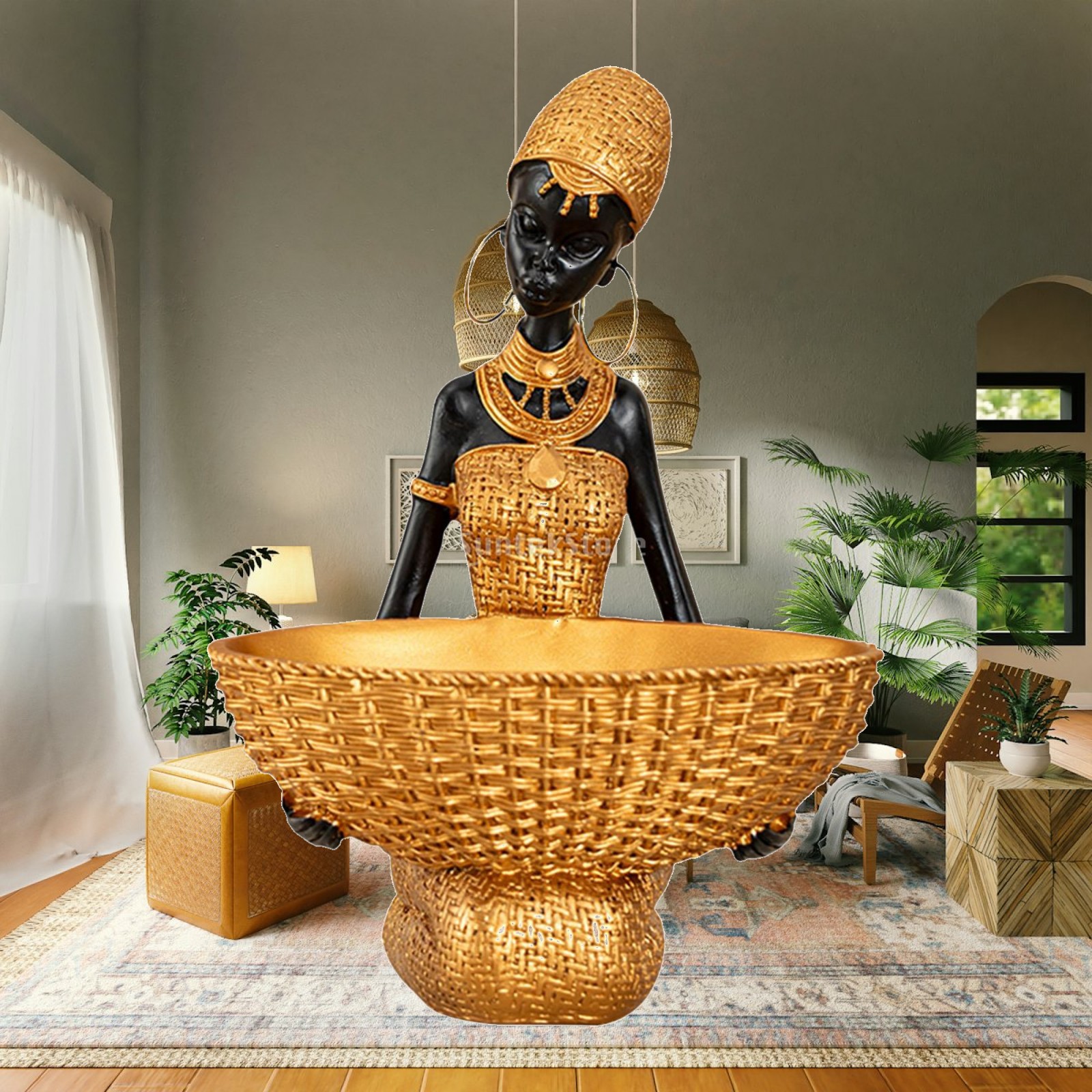 Luxury African Woman Statue Re – Desk Setup Modern recenzja i cena