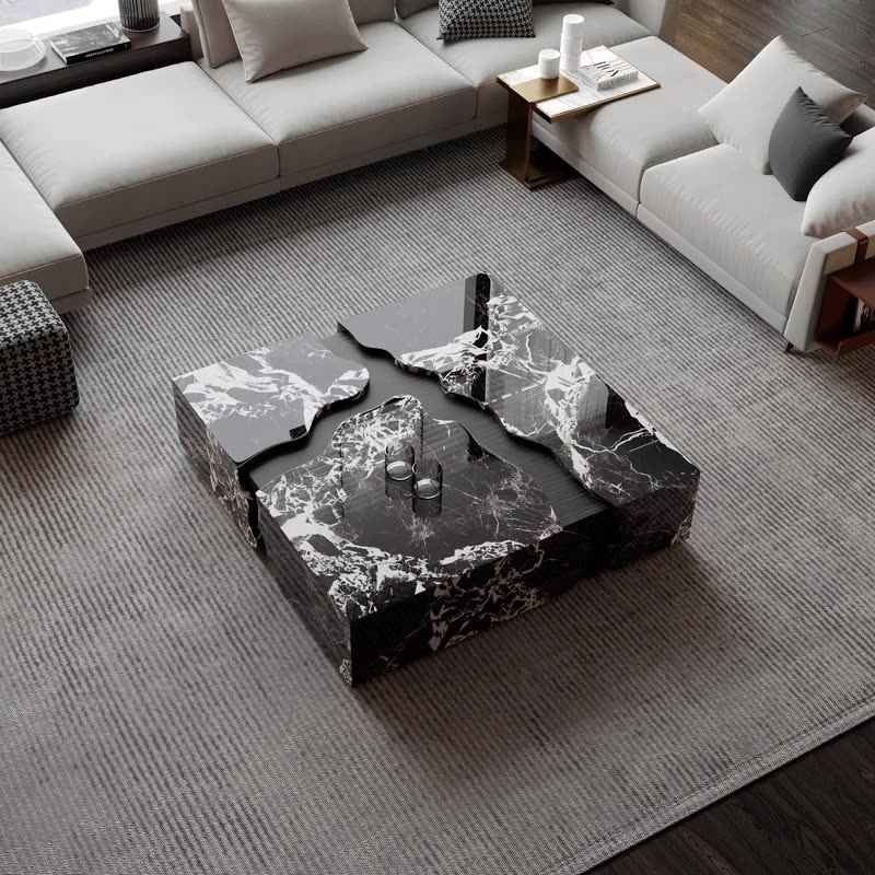 2025 Square Marble Coffee Tabl – Desk Setup Modern recenzja i cena