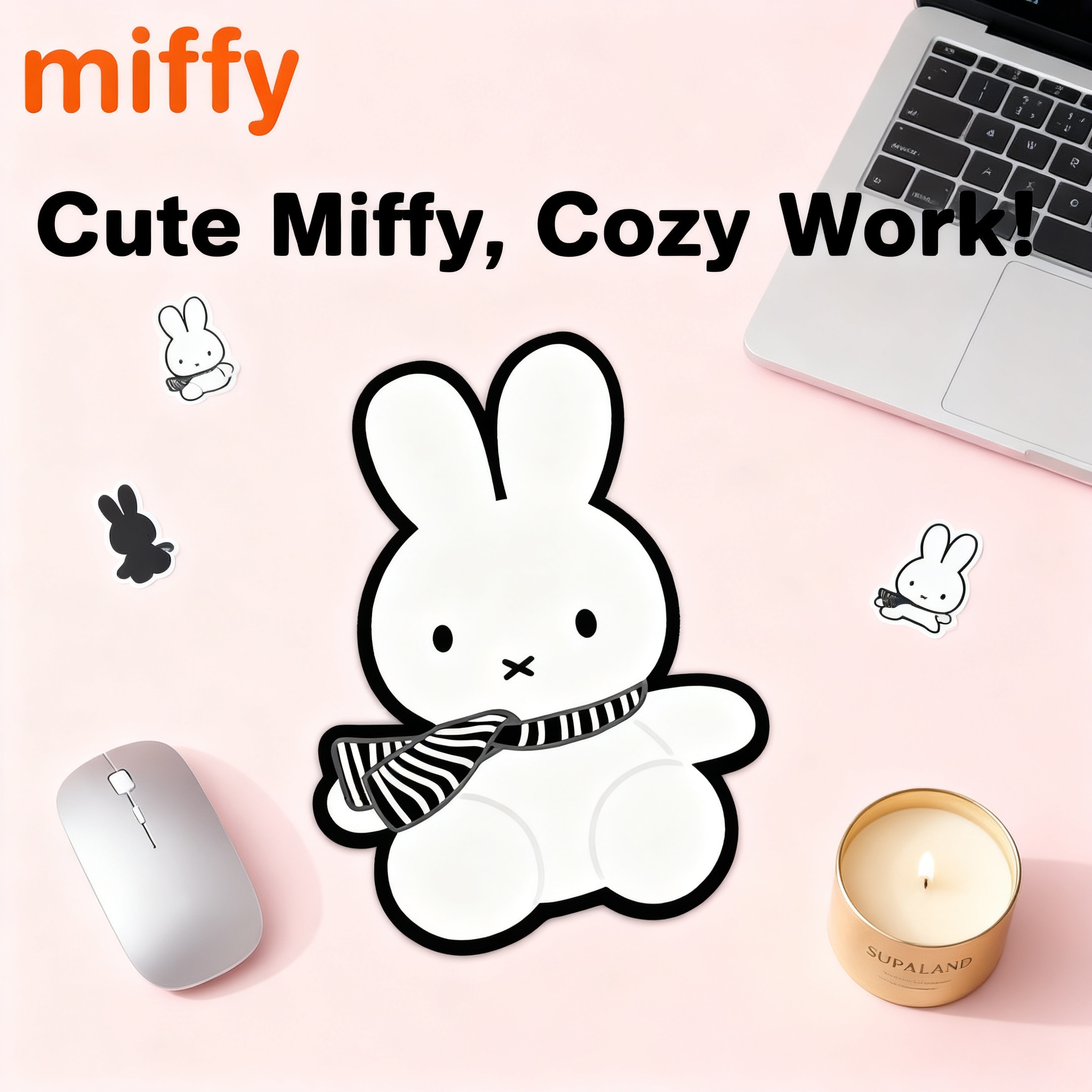 Miffy Kawaii Cartoon Rabbit Mo – Desk Setup Cute recenzja i cena